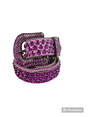 DNA Belt - Purple Snake Skin With Purple Stones