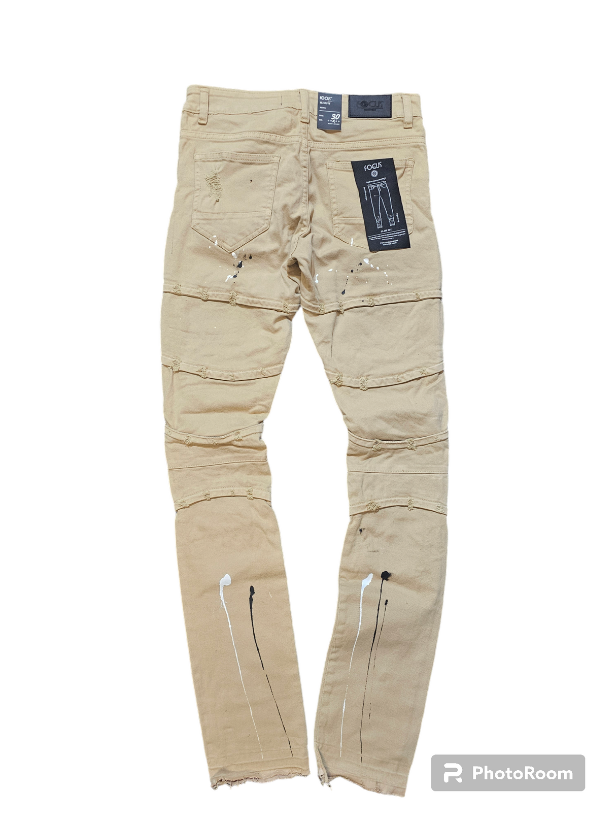 Focus Broken Heart Jeans Khaki / Black