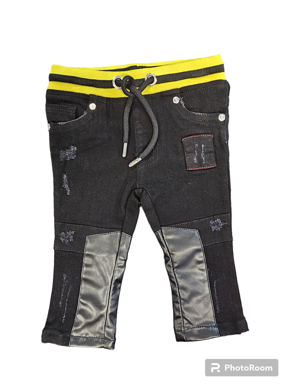 Elite Infant Jeans - Front View - Sleepy Boss Yellow