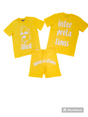 Gold Yellow Men's Fashion Short Set