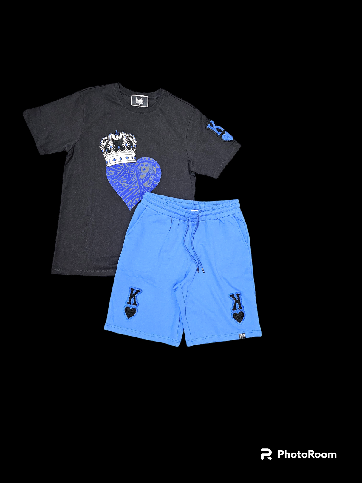 Denim City - Men Short Set - King Me - Black / Royal