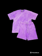 Rebel Minds Acid Washed Fleece Men Short Set Purple