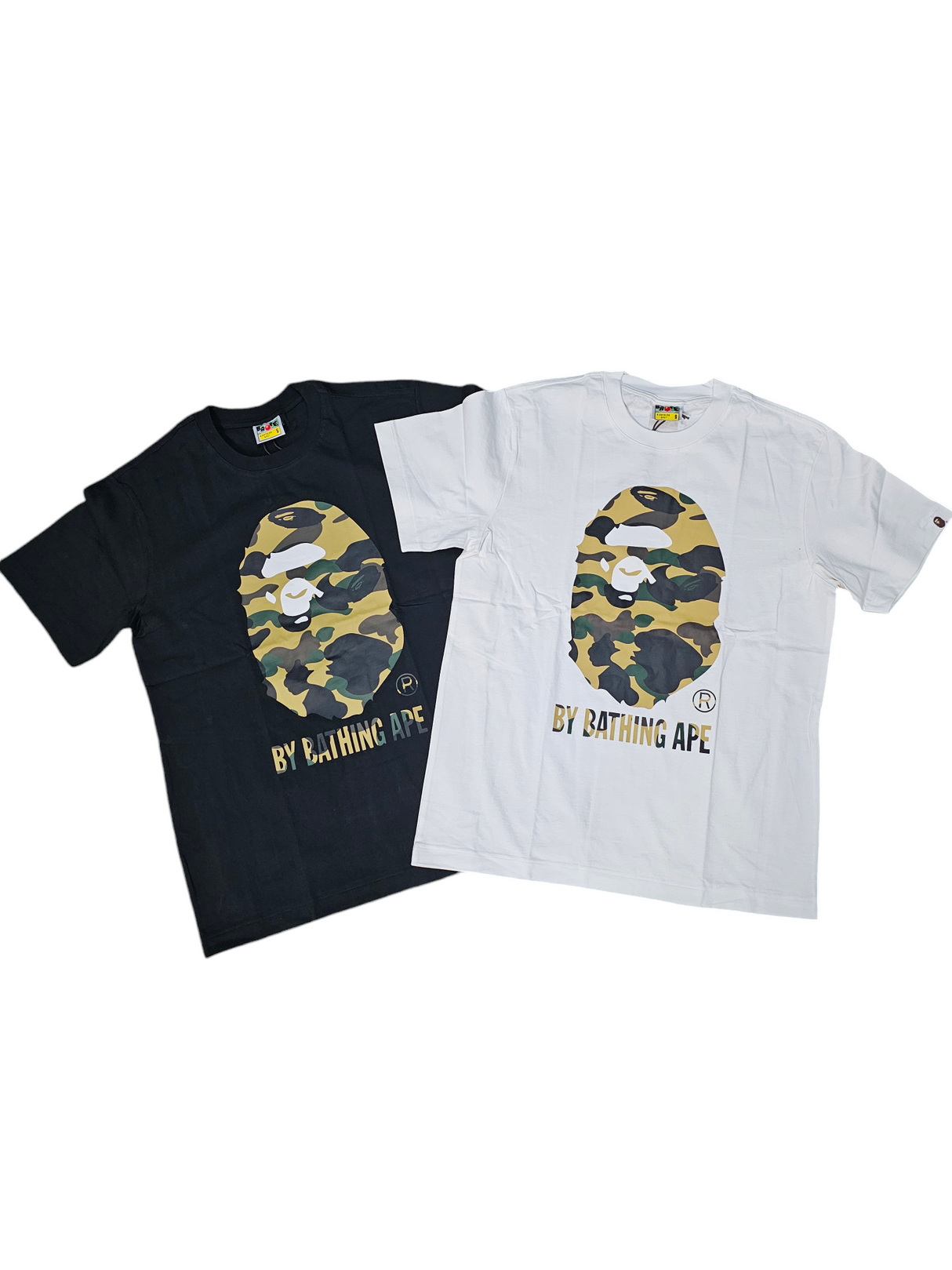 BAPE A BATHING APE T-SHIRT GREEN BROWN CAMO MULTI COLORS