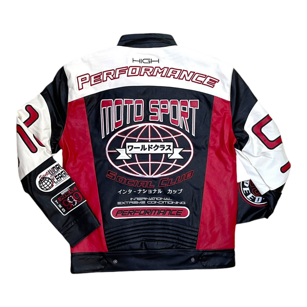 SMOKE RISE PU RACING JACKET MULTI COLORS