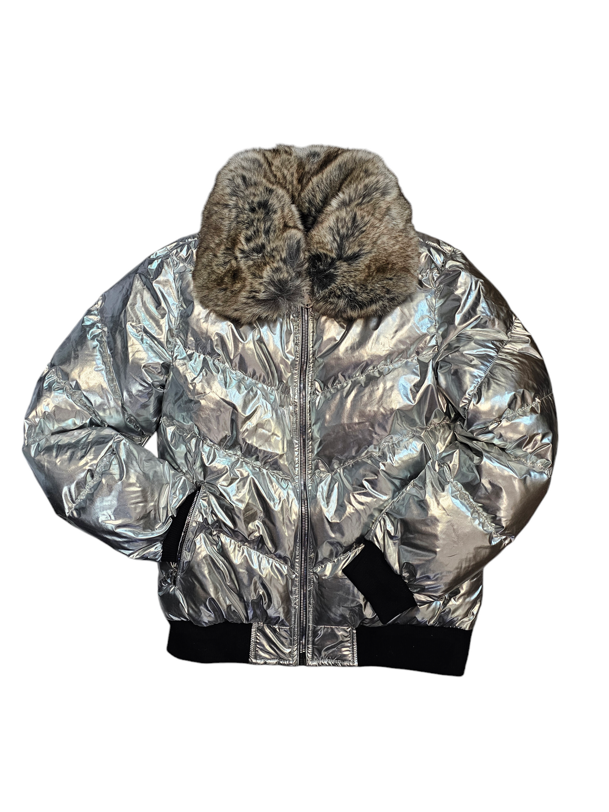 Jordan Craig - Puffer Coat- Metallic Silver