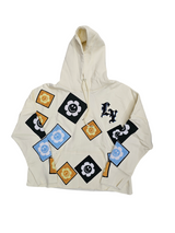 FOCUS CHENILLE PATCH CROP HOODIE MULTI COLORS