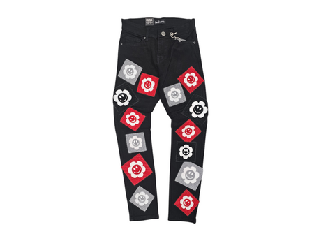 FOCUS CHENILLE KIDS JEANS MULTI PATCH MULTI COLORS