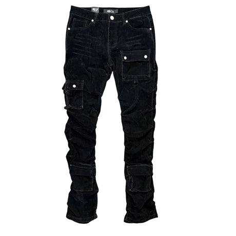 FOCUS KIDS CARGO FLOCKED STACKED JEANS MULTI COLORS