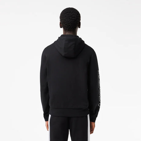 LACOSTE MEN'S COLORBLOCK ZIP-UP HOODIE BLACK GREY