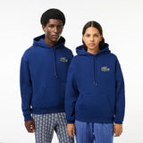 LACOSTE UUNISEX LOOSE FIT ORGANIC COTTON HOODIE NAVY