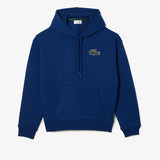 LACOSTE UUNISEX LOOSE FIT ORGANIC COTTON HOODIE NAVY