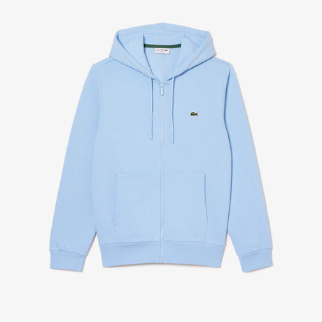 LACOSTE MEN'S FLEECE ZIPPED HOODIE BABY BLUE