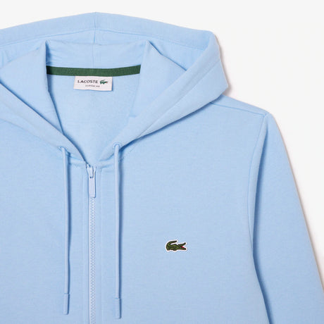 LACOSTE MEN'S FLEECE ZIPPED HOODIE BABY BLUE