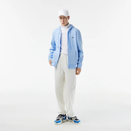 LACOSTE MEN'S FLEECE ZIPPED HOODIE BABY BLUE