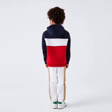 Lacoste - Kids Hoodie- Navy / White / Red