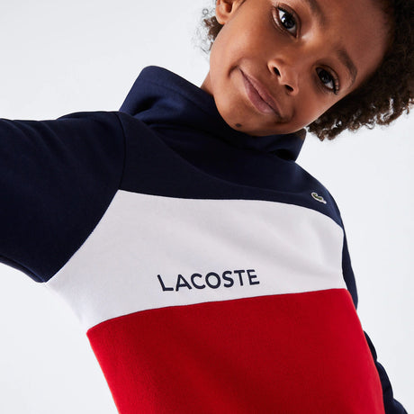 Lacoste - Kids Hoodie- Navy / White / Red