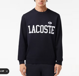 LACOSTE MEN'S FLOCKED FLEECE SWEATSHIRT NAVY