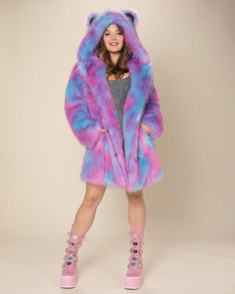 Classic Women's Faux Fur Coat | Cotton Candy Bear