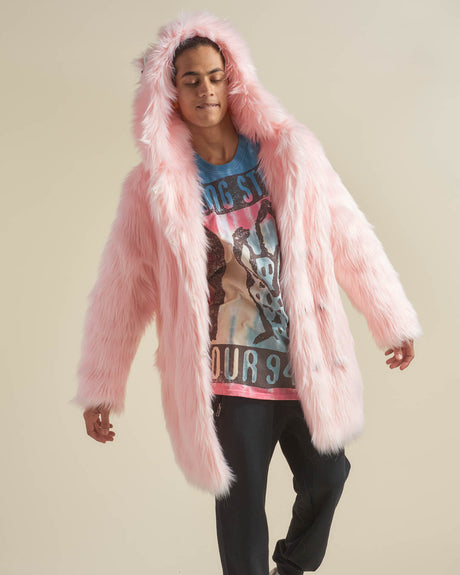 Classic Men's Faux Fur Coat | Flamingo Wolf