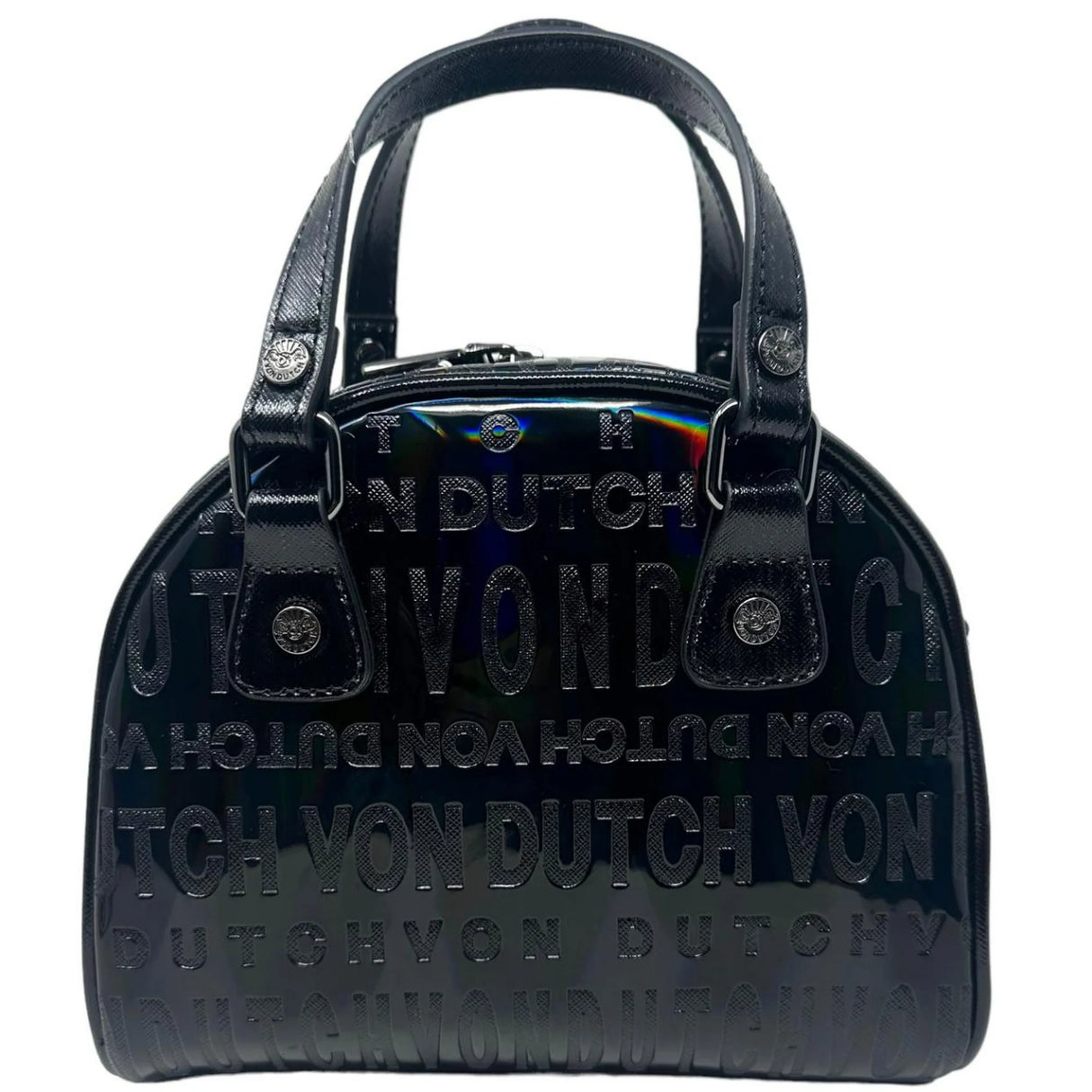 VON DUTCH BLACK ONYX REFLECTIVE BOWLING BAG