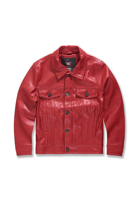 JORDAN CRAIG KIDS THRILLER TRUCKER LEATHER JACKET