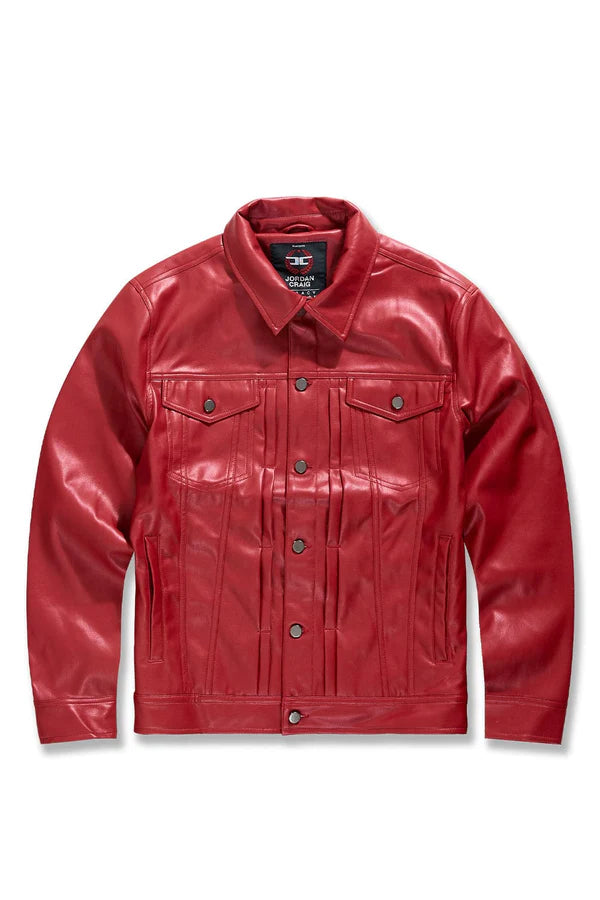 JORDAN CRAIG THRILLER TRUCKER LEATHER JACKET MULTI COLORS