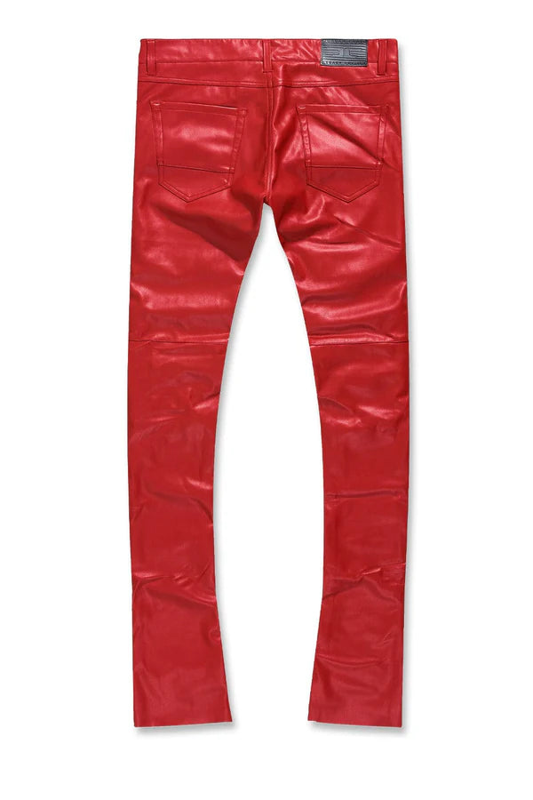 JORDAN CRAIG ROSS STACKED THRILLER CARGO LEATHER PANTS MULTI COLORS