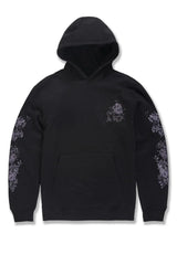 JORDAN CRAIG ETERNAL DARKNESS BLACK FLORAL EMBROIDERY HOODIE