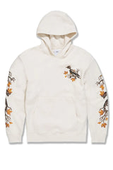 JORDAN CRAIG AVIARY FALL LEAVES EMBROIDERY HOODIE BONE