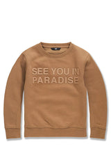 JORDAN CRAIG SEE YOU IN PARADISE TONAL CREWNECK SWEATSHIRT MULTI COLORS