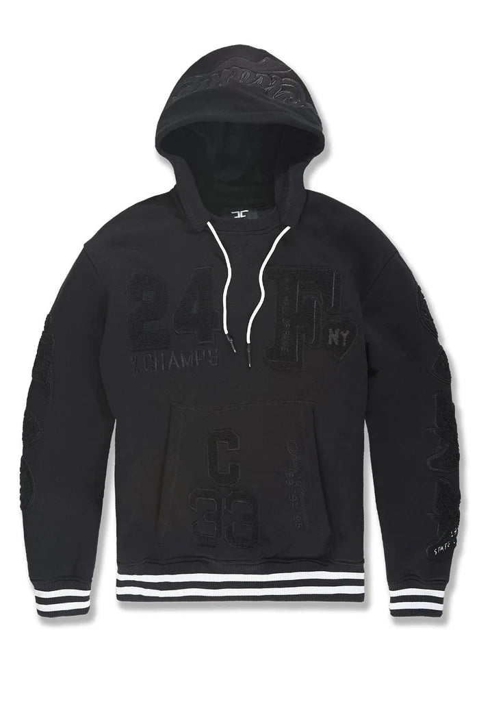 JORDAN CRAIG VARSITY HALL OF FAME PULLOVER HOODIE BLACK