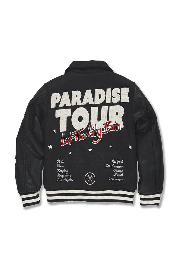 JORDAN CRIAG KIDS PARADISE TOUR VARSITY JACKET MULTI COLORS