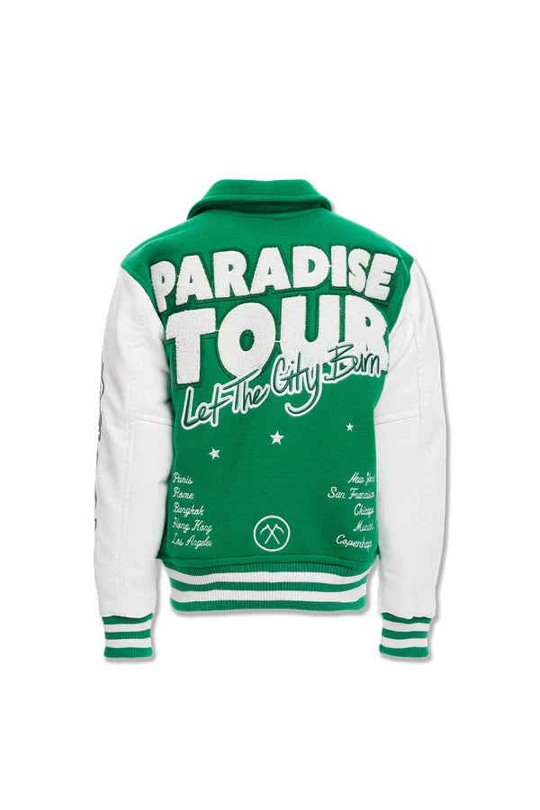 JORDAN CRIAG KIDS PARADISE TOUR VARSITY JACKET MULTI COLORS