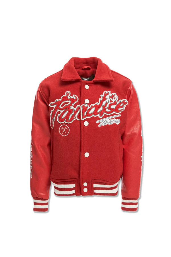 JORDAN CRIAG KIDS PARADISE TOUR VARSITY JACKET MULTI COLORS