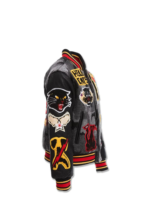 JORDAN CRIAG KIDS HELLCAT VARSITY JACKET CAMO BLACK