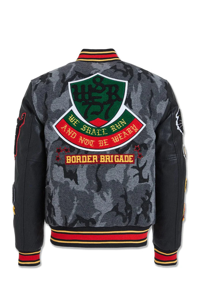 JORDAN CRAIG HELLCAT VARSITY JACKET CAMO BLACK