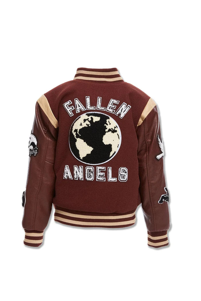 JORDAN CRIAG KIDS FALLEN ANGEL VARSITY JACKET MULTI COLORS