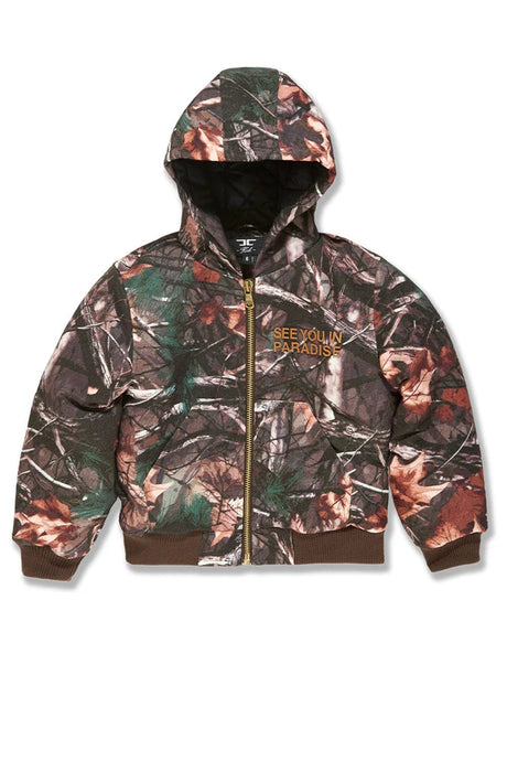 JORDAN CRAIG KIDS SEE YOU IN PARADISE HOODED WORK JACKET MULTI COLORS