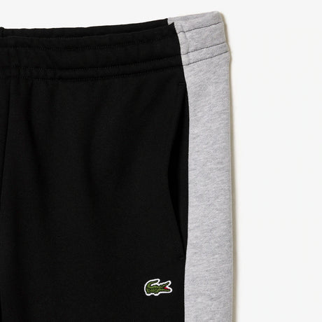 LACOSTE MEN’S COLORBLOCK JOGGER SWEATPANTS BLACK GREY