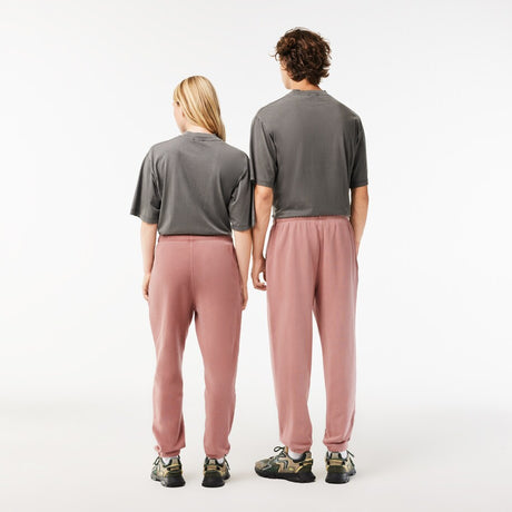 LACOSTE UNISEX COTTON FLEECE JOGGERS PINK