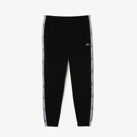 LACOSTE MEN’S LOGO STRIPE JOGGERS BLACK