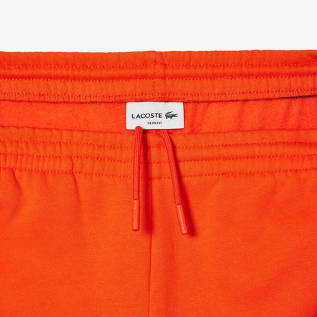 LACOSTE MEN'S SLIM FIT ORGANIC COTTON FLEECE SWEATPANTS ORANGE