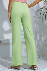 Slit High-Rise Flare Pants