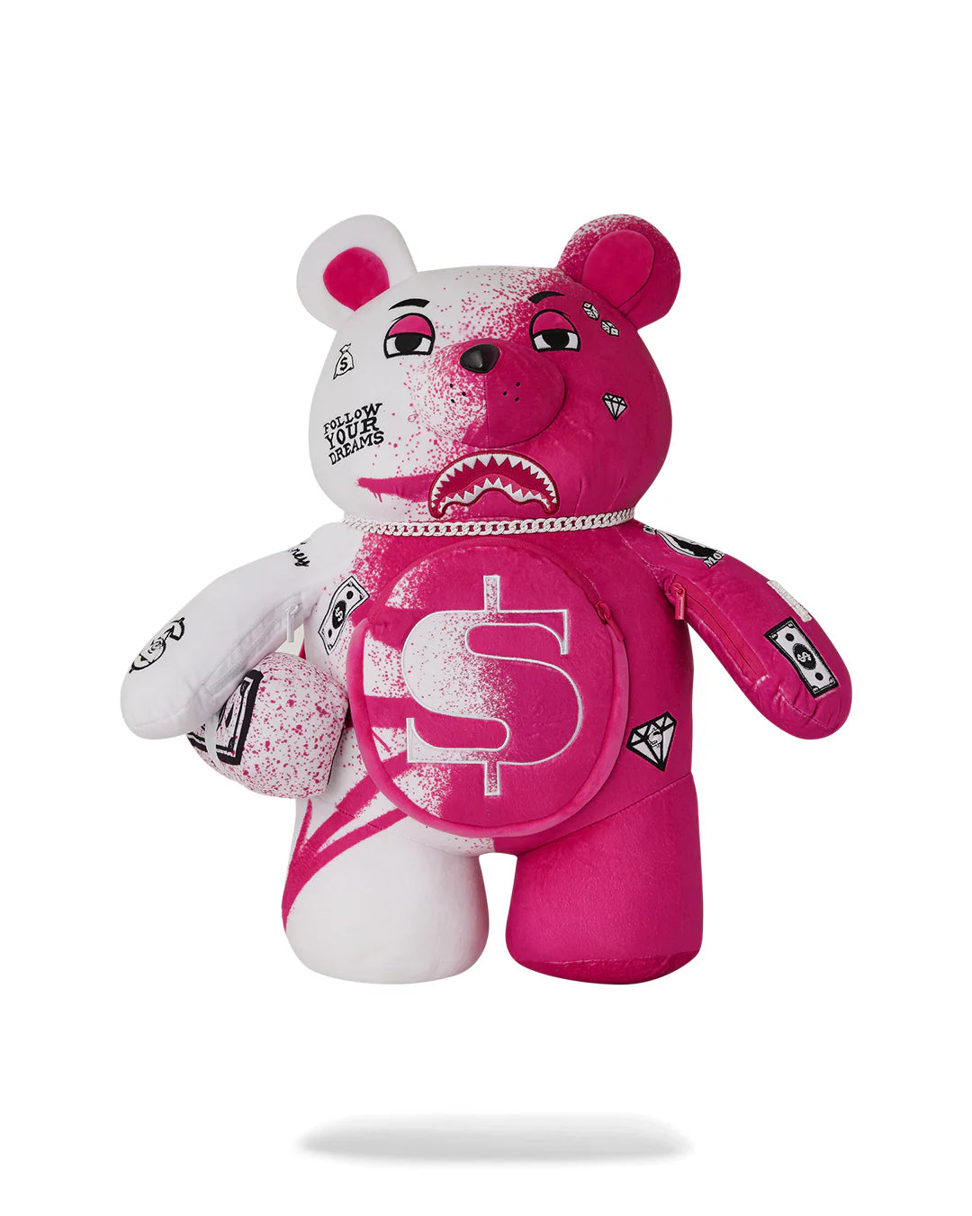 SPRAYGROUND PINK VANDAL TEDDY BEAR