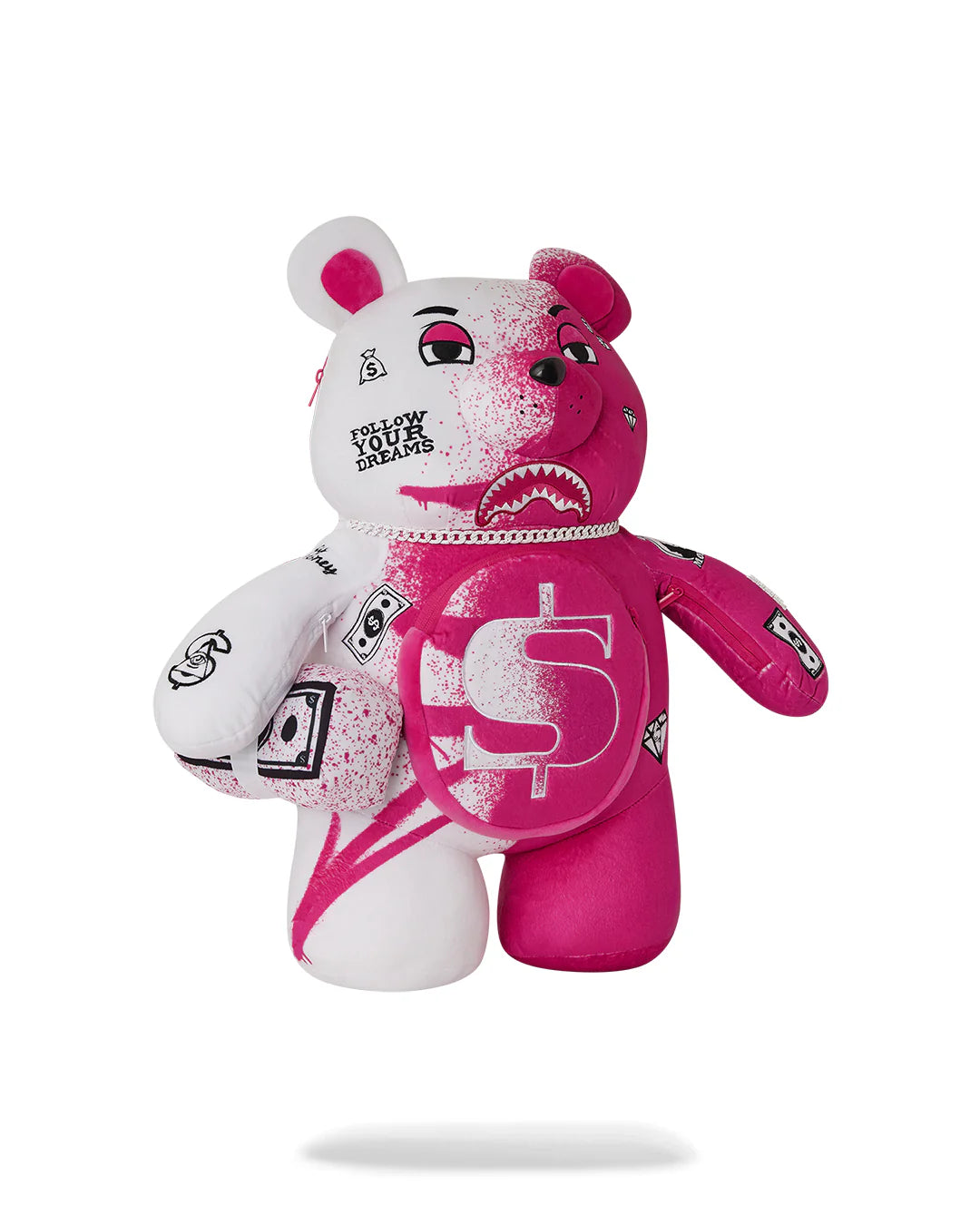 SPRAYGROUND PINK VANDAL TEDDY BEAR