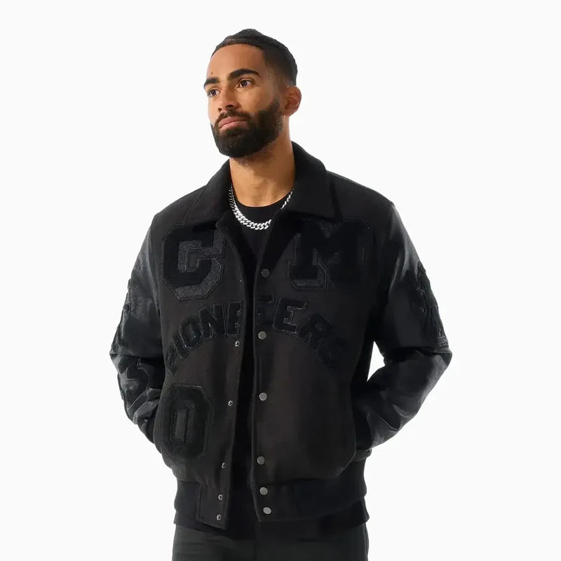 JORDAN CRAIG PIONEERS VARSITY JACKET BLACK