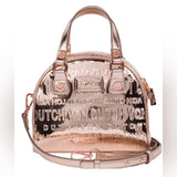 VON DUTCH ROSE GOLD REFLECTIVE BOWLING BAG